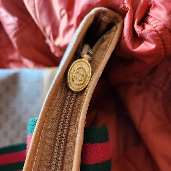 GUCCI Sherry line tote, web tote, large size, vintage - Picture 10 of 11